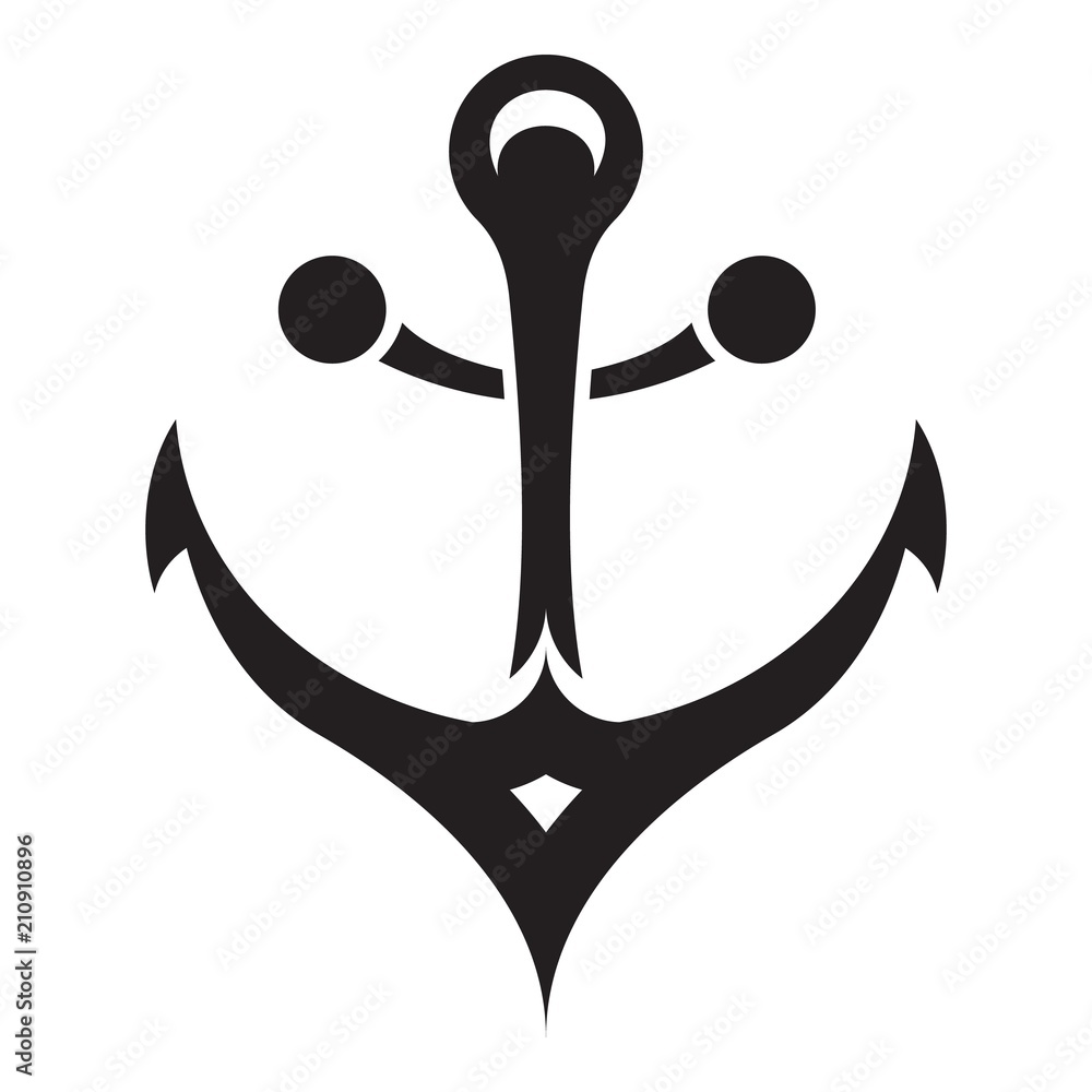 Poster vessel anchor icon. simple illustration of vessel anchor vector icon for web design isolated on whit