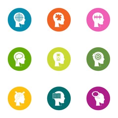 Fototapeta premium Awareness icons set. Flat set of 9 awareness vector icons for web isolated on white background