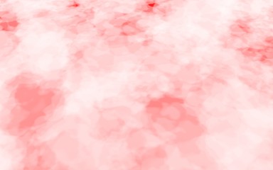 Background of abstract white color smoke isolated on red color background. The wall of white fog. 3D illustration