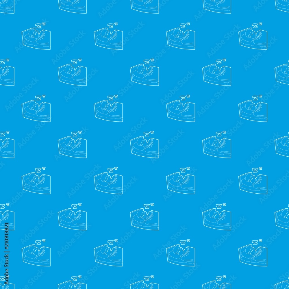 Poster sleeping pattern vector seamless blue repeat for any use