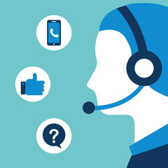 man dispatcher headset customer service