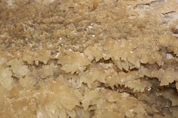 Beautiful crystals of karst caves
