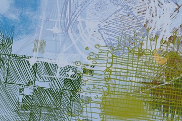 Abstract painting on canvas. Hand made art. Colorful texture. Modern artwork. Strokes of fat paint. Brushstrokes. Contemporary art. Artistic background image.