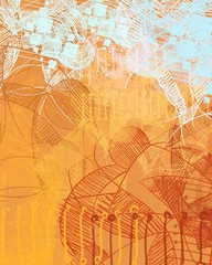 Abstract painting on canvas. Hand made art. Colorful texture. Modern artwork. Strokes of fat paint. Brushstrokes. Contemporary art. Artistic background image.