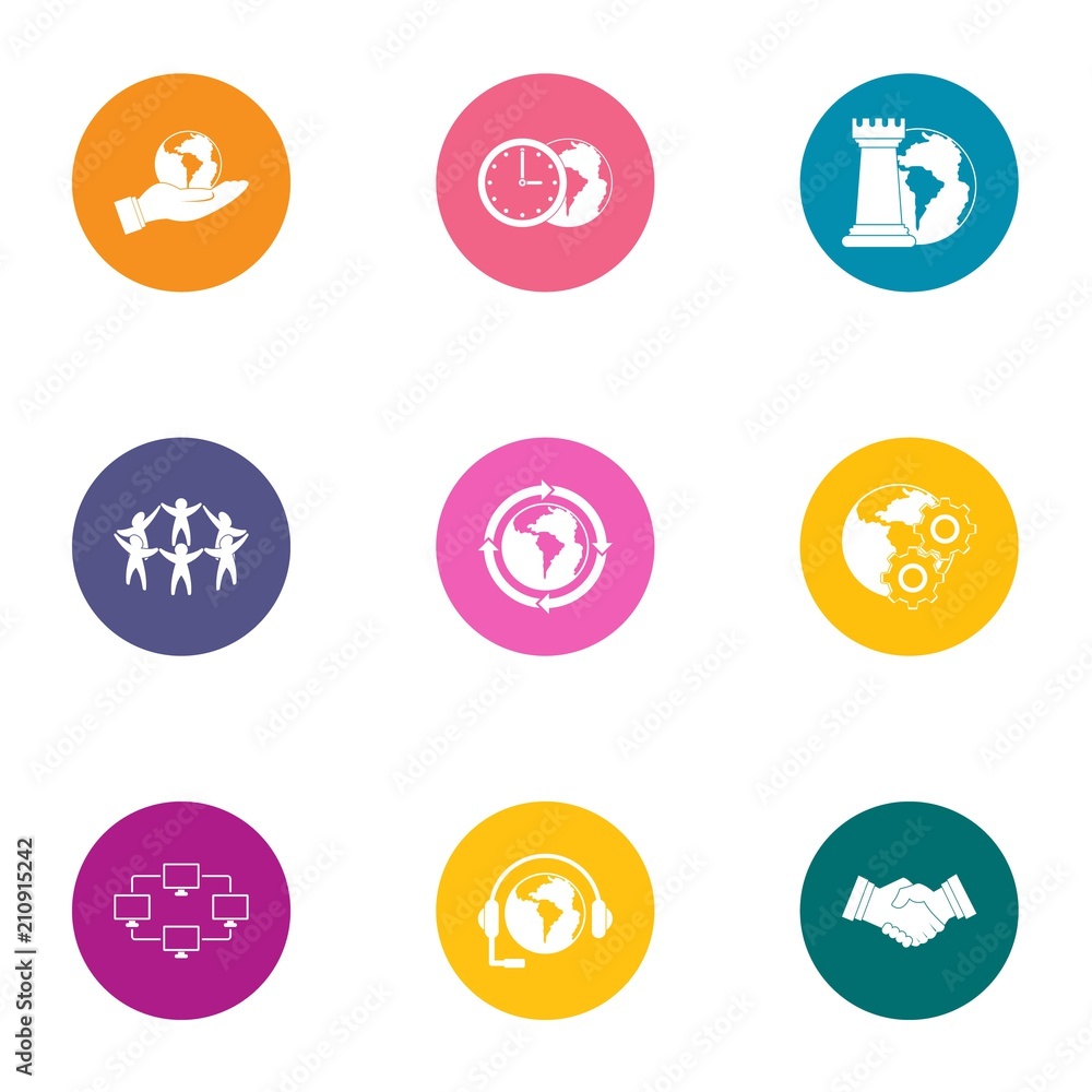Poster compromise icons set. flat set of 9 compromise vector icons for web isolated on white background