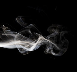 Smoke on black background