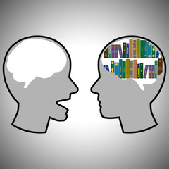 two heads speak icon