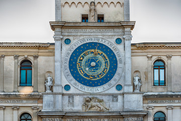 The iconic Clock Tower in Piazza dei Signori, Padua, Italy