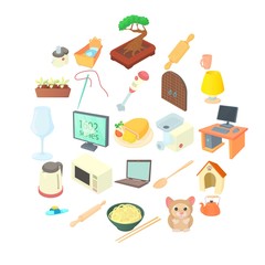 Convenience icons set. Cartoon set of 25 convenience vector icons for web isolated on white background