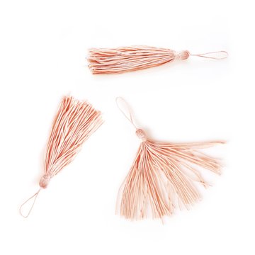 Silk tassels isolated on white background for creating graphic concepts
