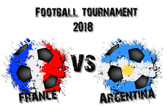 Soccer game France vs Argentina