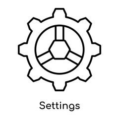 Settings icon vector sign and symbol isolated on white background, Settings logo concept