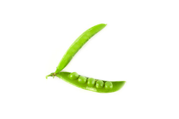 Fresh green pea isolated