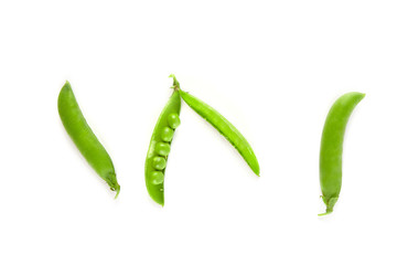 Fresh green pea isolated
