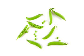 Fresh green pea isolated