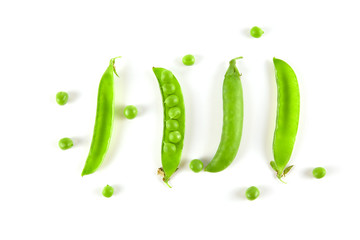 Fresh green pea isolated