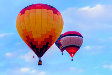 Fototapeta na wymiar Hot Air Balloons in the Albuquerque, New Mexico sky
