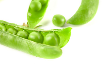 Fresh green pea isolated