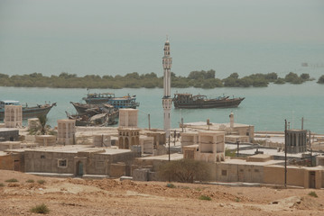 View of Laft village on Qeshm Island