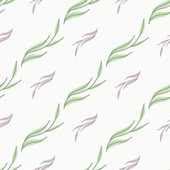 Obraz premium Floral seamless pattern. Hand drawn creative plant. Colorful artistic background. Abstract herb. It can be used for cover, card, fabric, wrapping, wallpaper, other interior decor. Vector, eps10