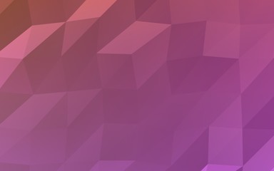 Abstract triangle geometrical pink background. Geometric origami style with gradient. 3D illustration