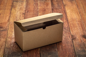 gift box on a rustic wood