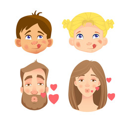 emotions of human face -set