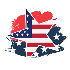 Isolated empty american emblem