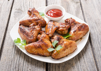 Grilled chicken wings