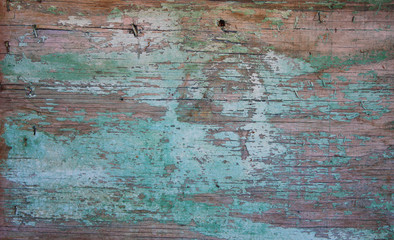 wooden background green blue tint