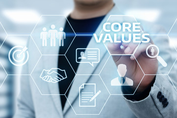 Core Values Responsibility Ethics Goals Company concept