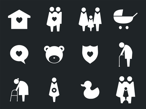 Collection of family icons