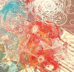 Abstract painting on canvas. Hand made art. Colorful texture. Modern artwork. Strokes of fat paint. Brushstrokes. Contemporary art. Artistic background image.