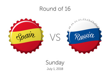 Soccer championship | Round of 16 - Spain VS Russia - July 1, 2018 