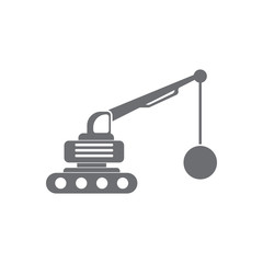 Crane With Wrecking Ball icon. Simple element illustration. Crane With Wrecking Ball symbol design from Transport collection set. Can be used for web and mobile
