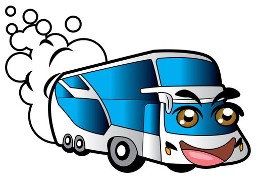 bus smile cartoon design