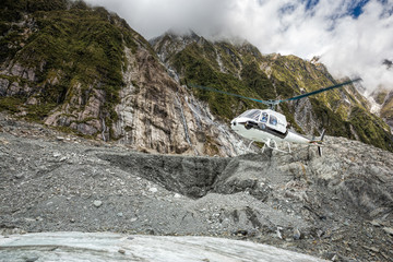 Franz Josef Glacier New Zealand December 22nd 2014 : Approaching the glacier via helicopter