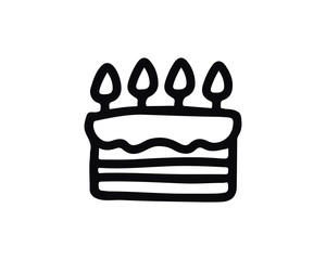 birthday icon design illustration,hand drawn style design, designed for web and app