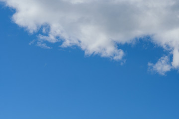 White clouds with blue sky