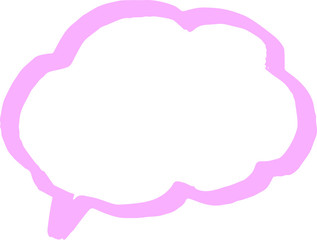 Warm color Speech balloon with Bold line