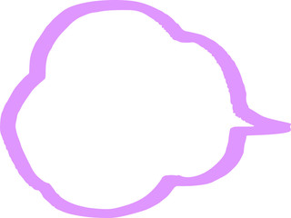 Warm color Speech balloon with Bold line