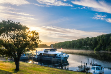 Sunrise Cruise to Doubtful Sound from Lake Manapouri, New Zealand