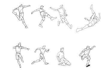 Football or soccer doodle by hand drawing.