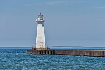 Fototapeta na wymiar Sodus Point Outer Lighthouse In New York State