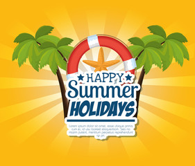 summer holidays set icons vector illustration design