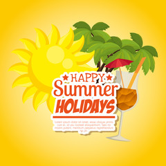 summer holidays set icons vector illustration design
