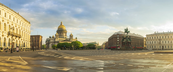 Saint Petersburg panorama city skyline at Saint Isaac Cathedral, Saint Petersburg, Russia