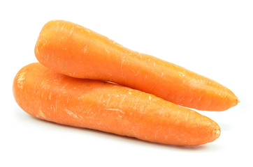 Whole orange carrot isolated
