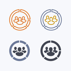 Group Statistics - Pastel Icons. A set of 4 professional, pixel-aligned icons .