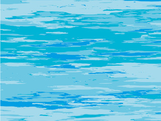 The texture of the water. Abstract natural background with different shades of blue. Vector illustration 